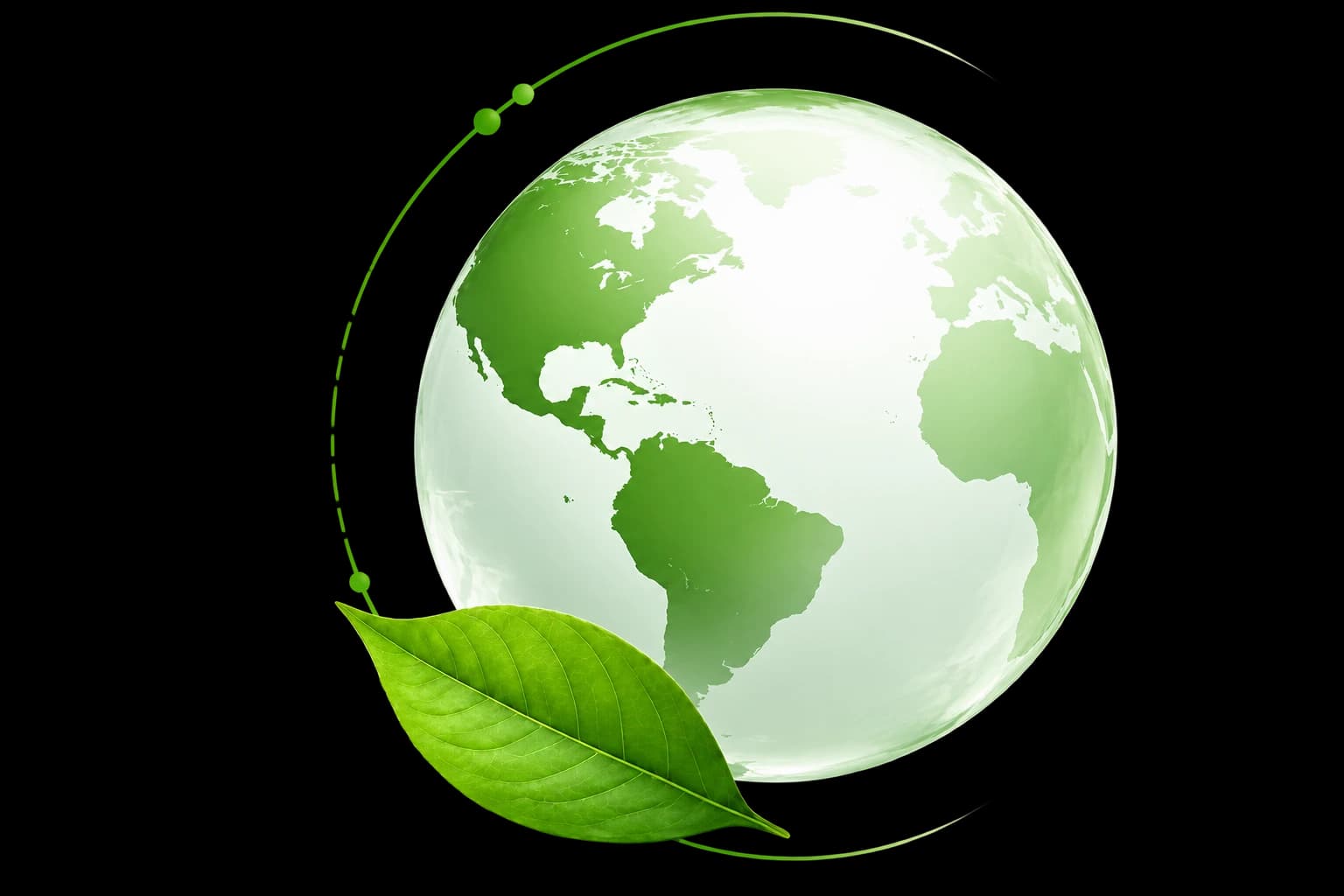 Decorative sustainability globe illustration